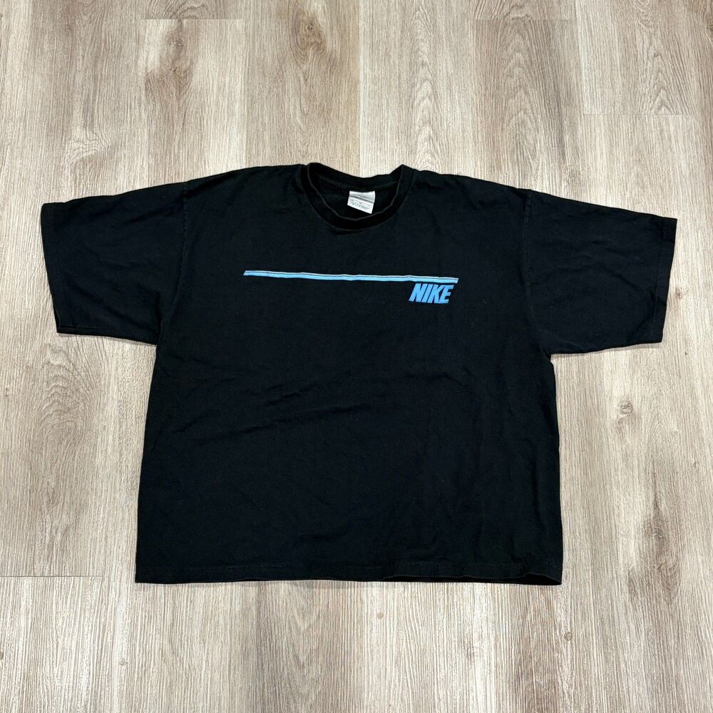 Vintage 00s Y2K Nike Spellout T-Shirt Men's Size XL Black